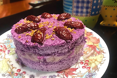 高颜值～花漾紫薯芋泥松糕