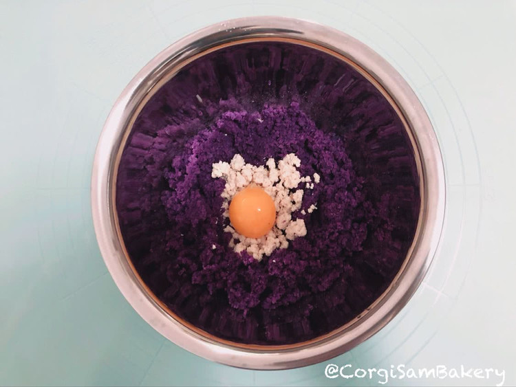 【健康减脂】紫薯鸡胸肉小饼（主人和汪可同食）的做法