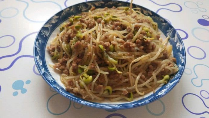 肉末豆芽炒粉条