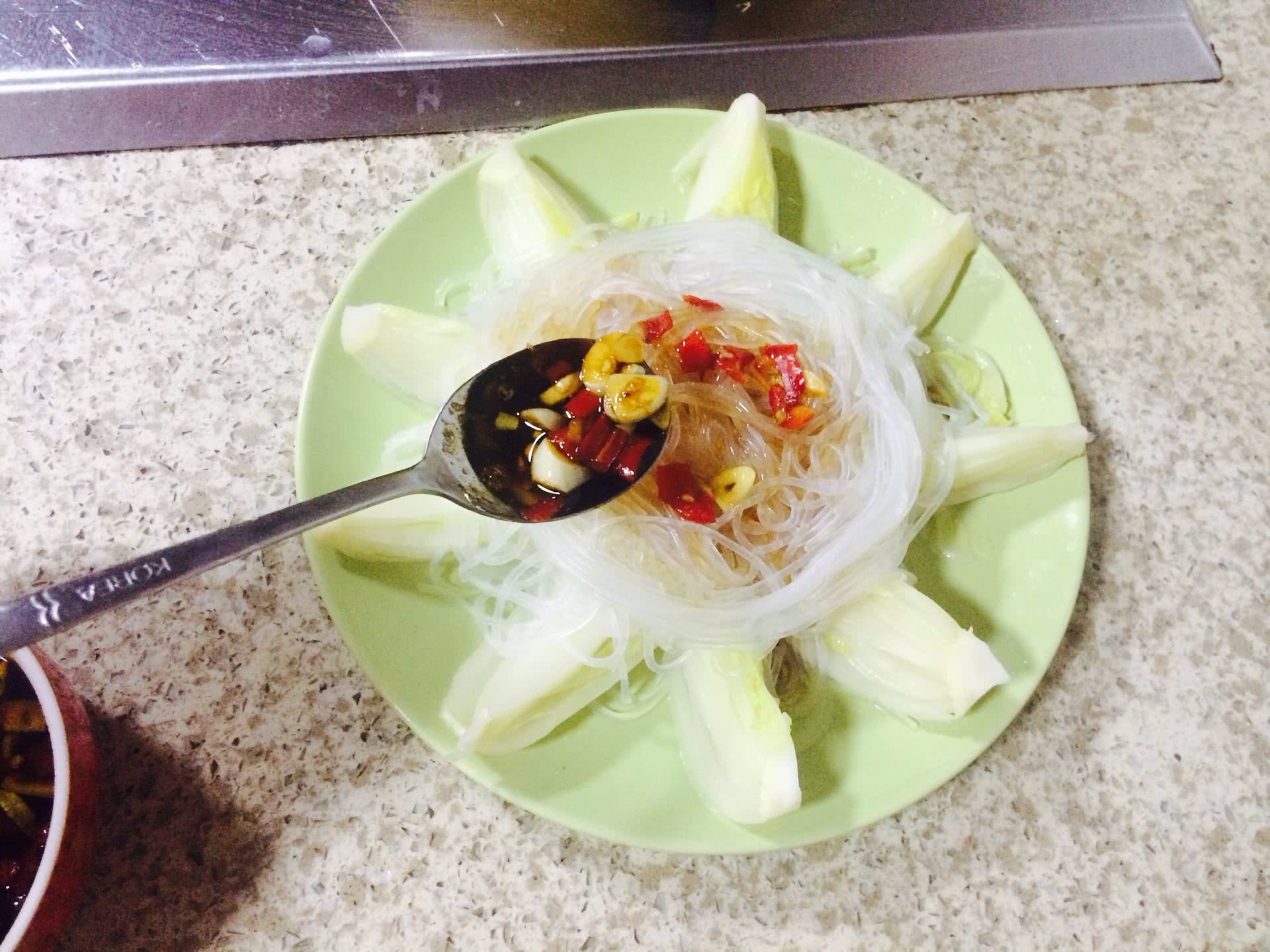 蒜蓉粉丝娃娃菜的做法图解3