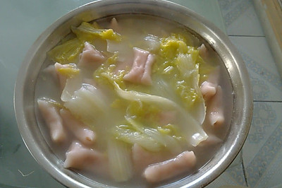 小白菜煮虾饺