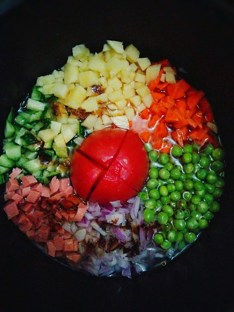 网红饭（蔬菜西红柿的做法