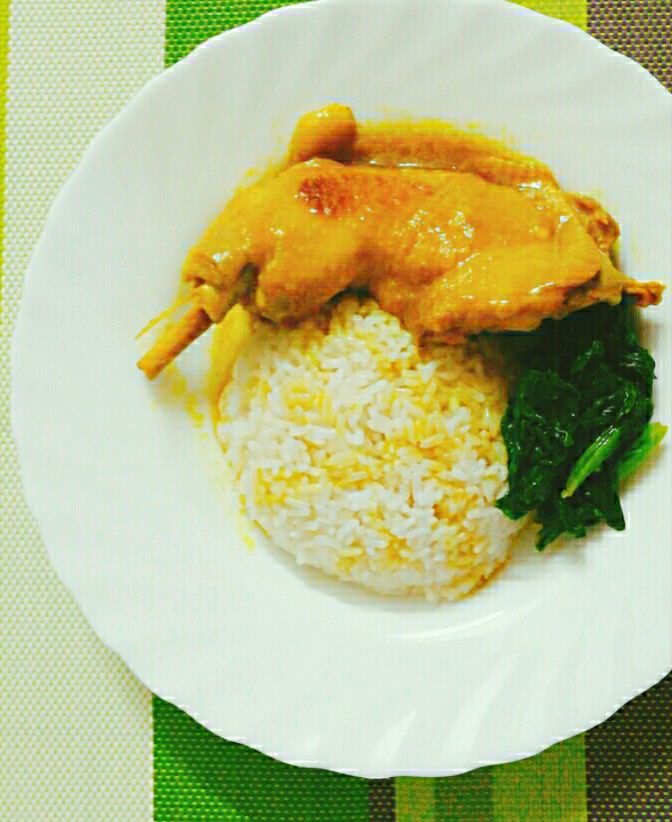 Kwai, curry chicken, rice, chicken, curd, rice,