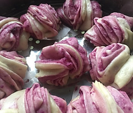 紫薯花卷（甜花卷）的做法