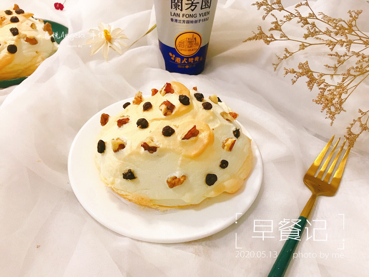 简单版舒芙蕾｜核桃黑枸杞烤蛋白的做法