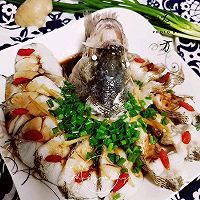 开屏鲈鱼（清蒸）的做法图解11