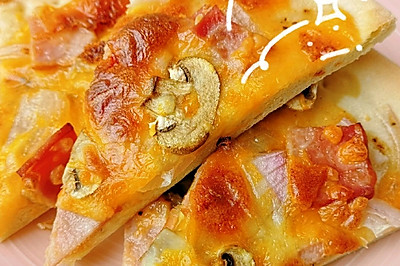 ㊙️经典火腿蘑菇披萨好吃超简单‼️