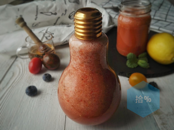 番茄柠檬饮可以饱腹，也利减肥【网红饮料主题】