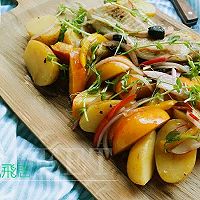 夏季轻食#黑椒三文鱼配油桃土豆沙拉#的做法图解11