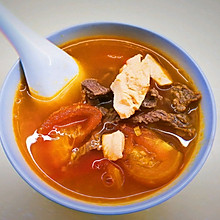 超级好吃又简单的三文鱼牛肉番茄汤