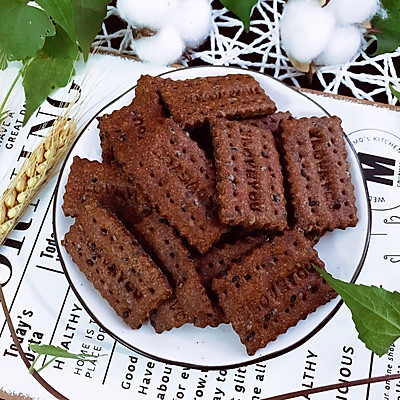 黑全麦黑芝麻苏打饼干