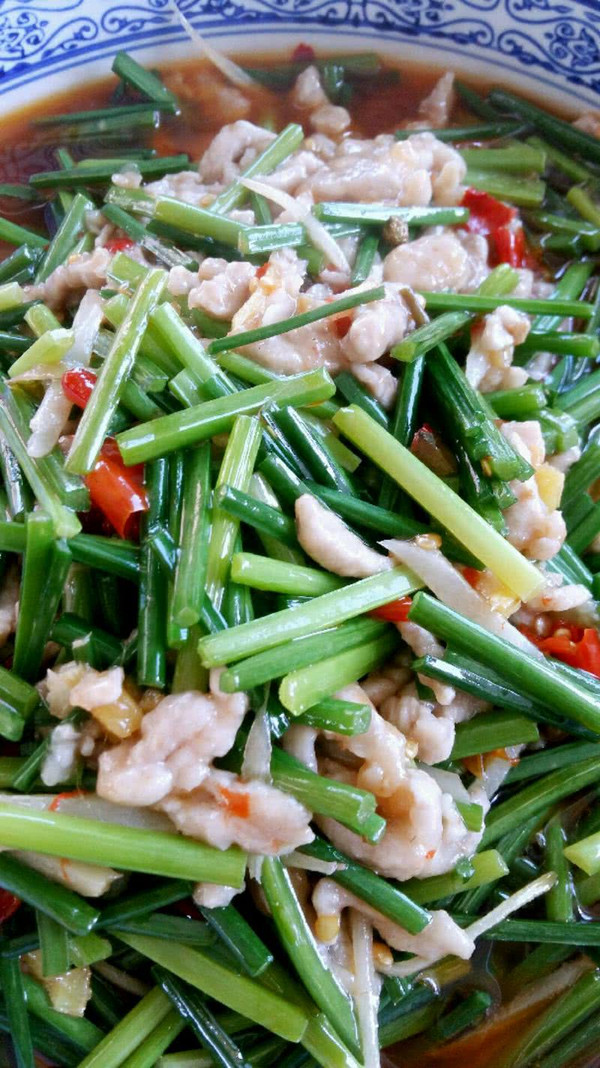 李孃孃爱厨房之一一韭菜花炒肉丝