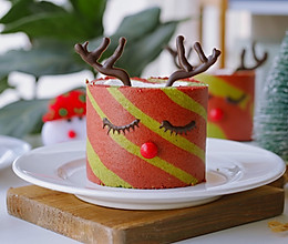 #健康甜蜜烘焙料理#圣诞双色“麋鹿蛋糕卷”的做法