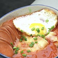 臻鲜·番茄火腿面的做法图解4