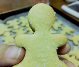 抹茶黄油小人饼干的做法
