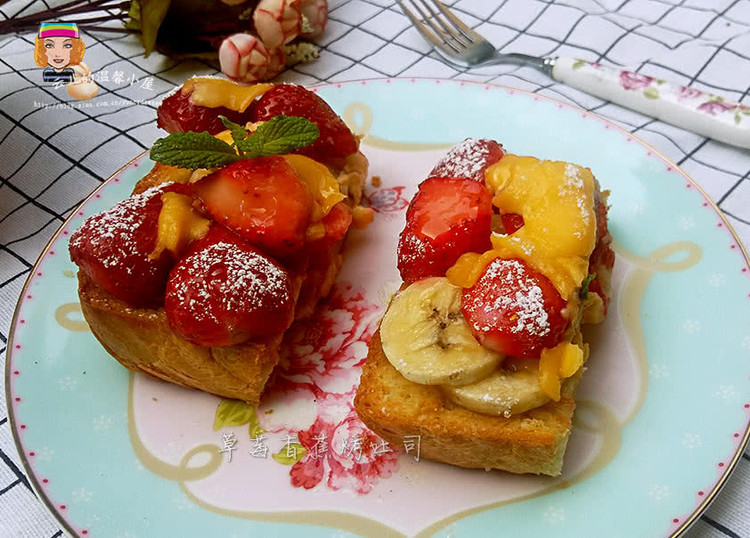 【变着花样吃吐司】：草莓香蕉烤吐司！的做法
