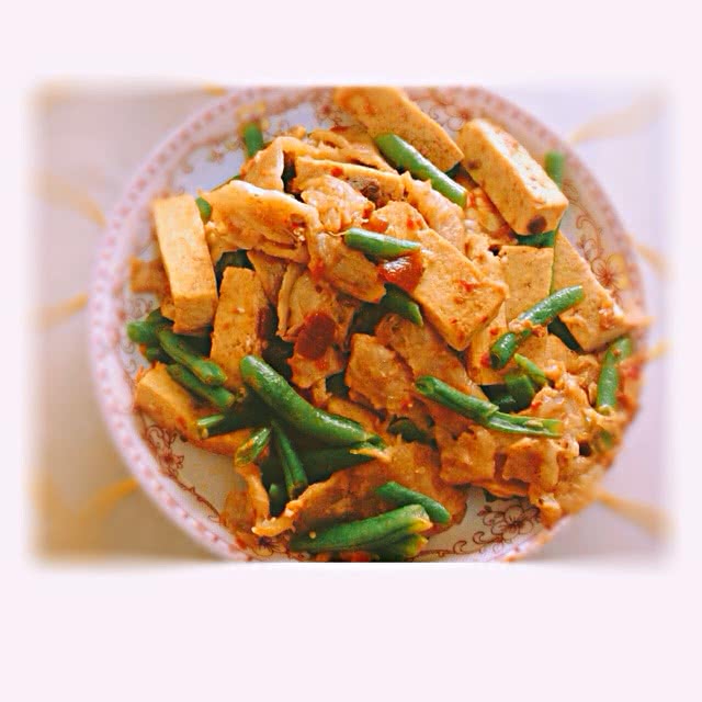 豆角焖饼丝「創新」的做法图解8