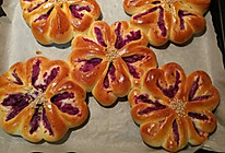 紫薯花面包的做法