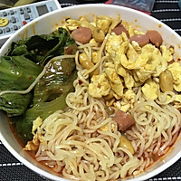 鸡蛋火腿面的做法图解5
