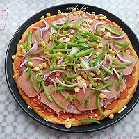 南瓜干虾健康披萨的做法图解14