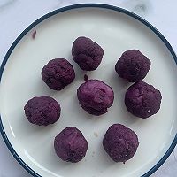 #pick哪种真芝味-瀑布拉丝#紫薯仙豆糕的做法图解6