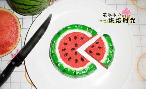 【夏日清凉—西瓜蛋糕】#长帝烘焙节华南赛区#的做法