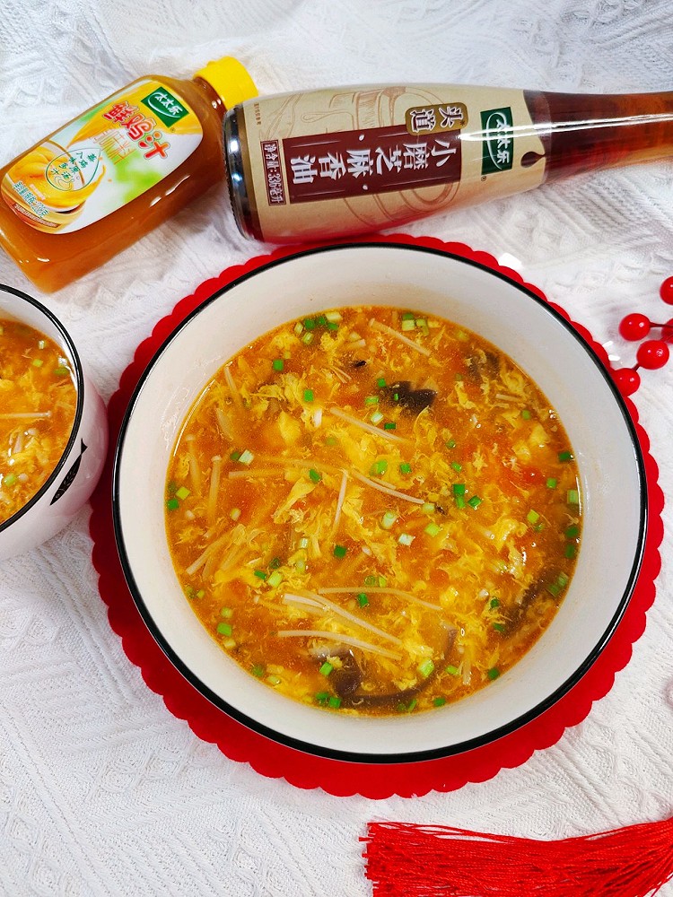 鸡汁菌菇鸡蛋汤的做法