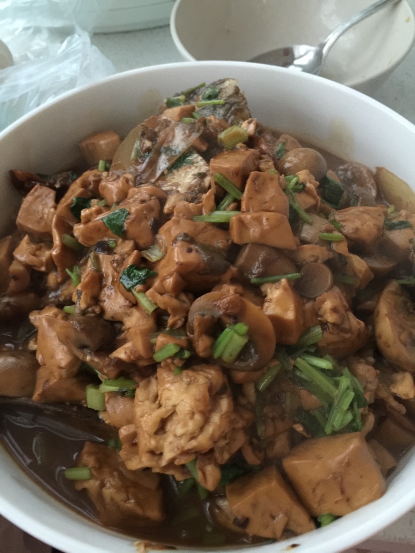 三文鱼头烧豆腐的做法图解9