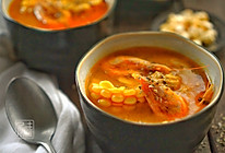 南瓜甜虾浓玉米浓汤 的做法