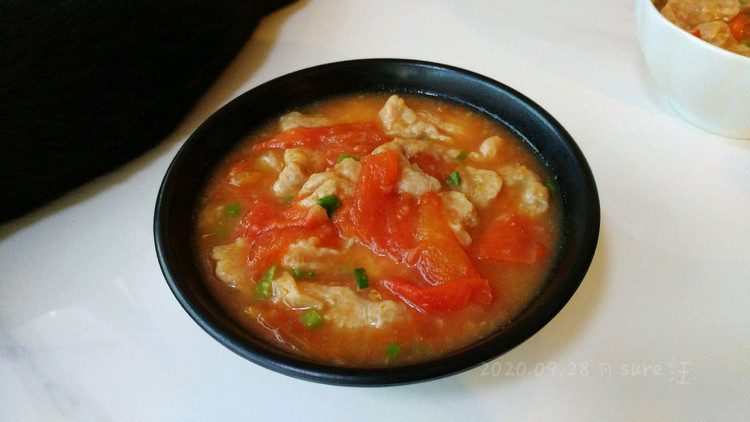 无油番茄滑肉汤的做法