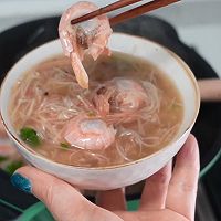 #葱伴侣豆瓣酱能蘸善炒#食尽美味品出家珍，加拿大北极虾面线糊的做法图解11