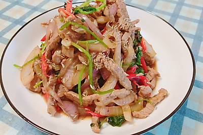 小六家的香菜炒牛柳