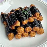 #尽享安心亲子食刻#巨鲜嫩多汁海苔鸡肉卷的做法图解7