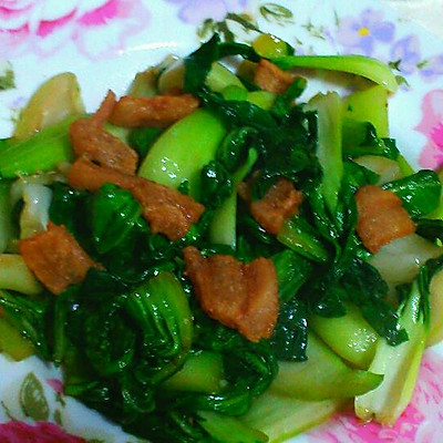 猪油渣炒青菜