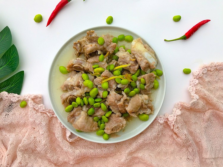 青豆蒸排骨的做法