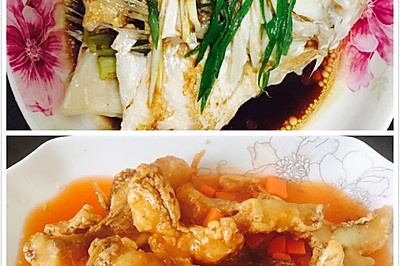 一鱼两吃：糖醋鲈鱼vs清蒸鲈鱼头