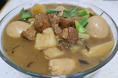 冬日绿豆炖肉汤