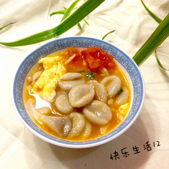 蕃茄鸡蛋莜面汤