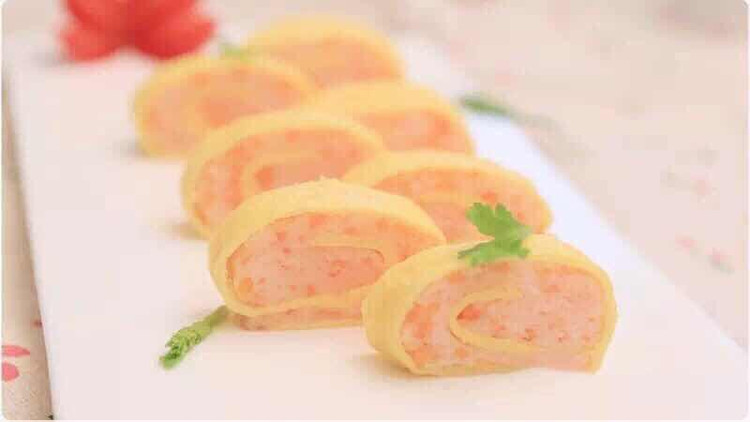 虾蓉鸡蛋卷的做法
