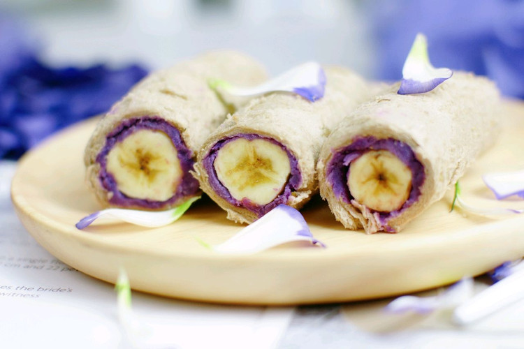 当紫薯爱上香蕉的做法