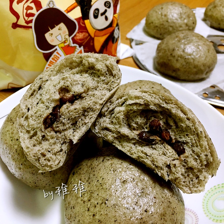 #一碗好面---芯面道:奶香黑芝麻红豆包#的做法图解8