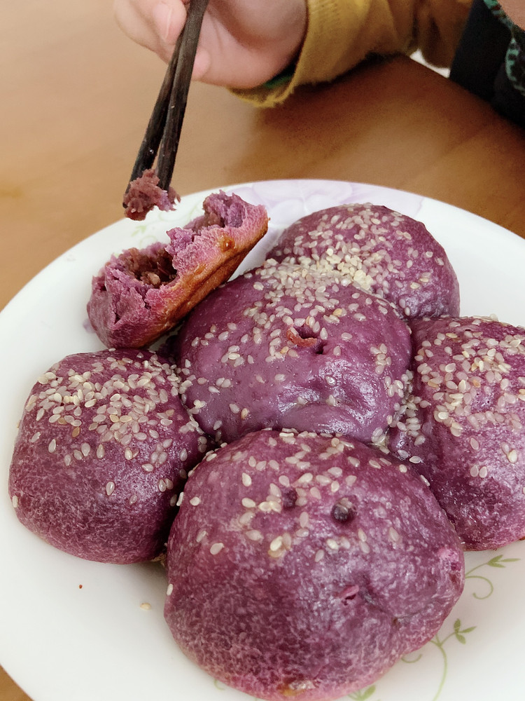 电饭锅紫薯面包的做法