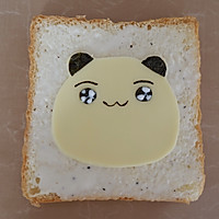 卡通餐—熊猫芝士吐司#令人羡慕的圣诞大餐#的做法图解8