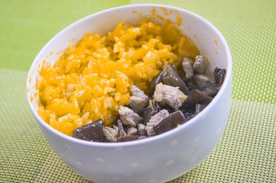 狗狗菜谱:双色拌饭