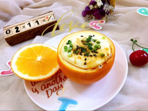 香橙蒸蛋