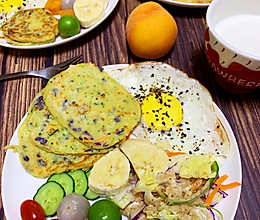 蛋香时蔬软煎饼，宝贝的最爱，辅食首选的做法