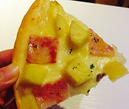 北意风味披萨+菠萝版本的做法