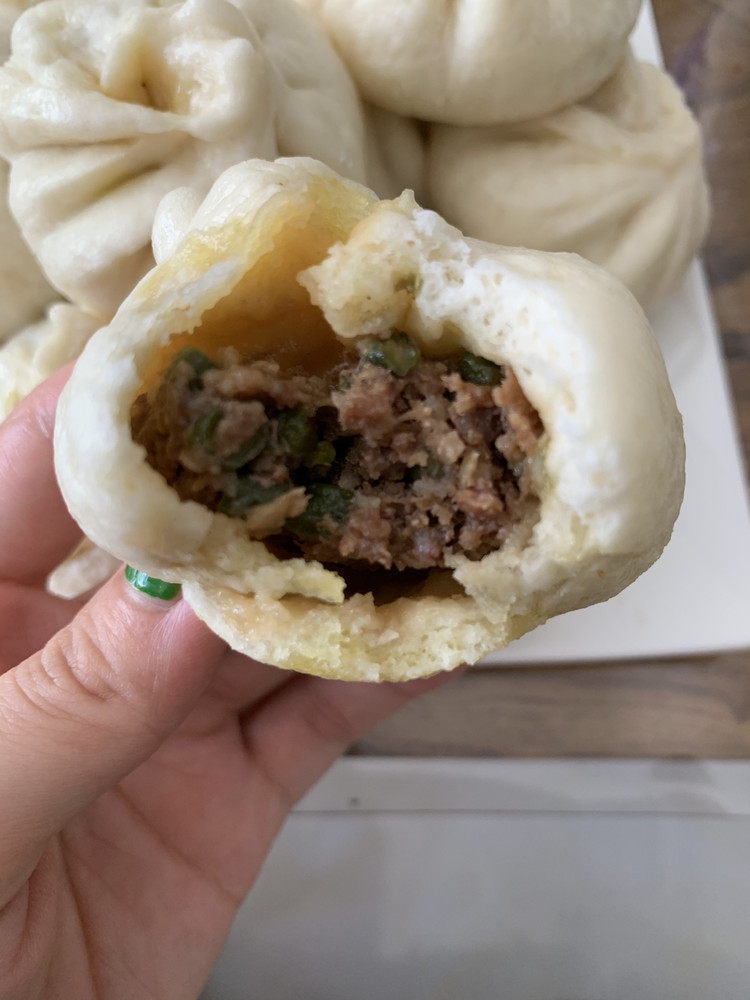 豇豆青椒馅包子的做法