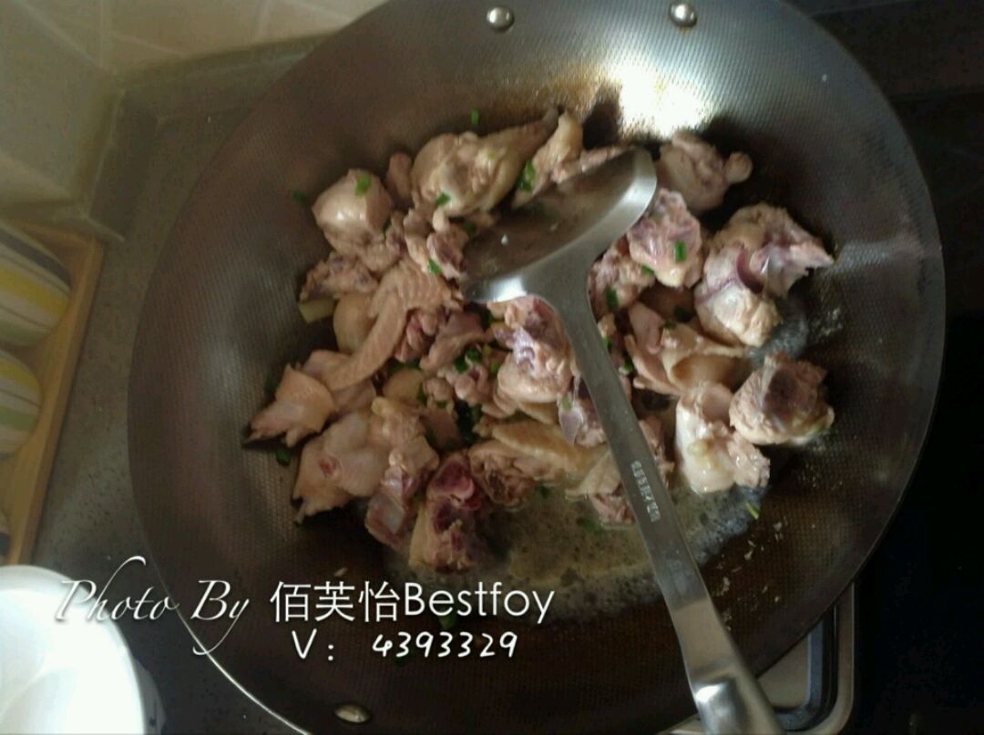 传统毛豆米烧鸡的做法图解4