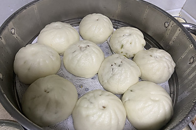 菜豆香菇包子
